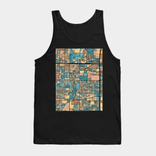 Arlington Map Pattern in Mid Century Pastel Tank Top